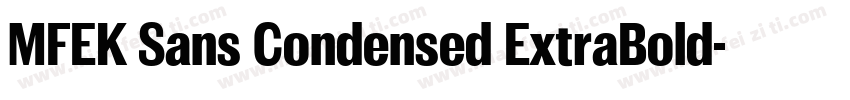 MFEK Sans Condensed ExtraBold字体转换